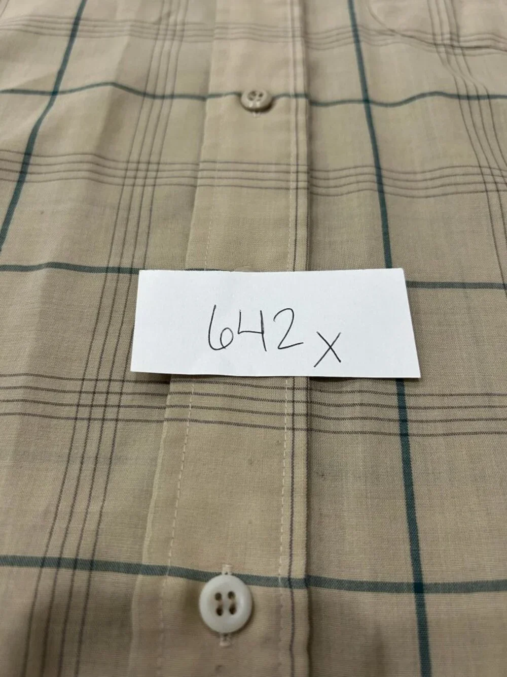 Levis Medium Mens Beige Plaid Short Sleeve Button Up Shirt Pastoral Rusticcore